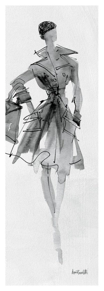 "Fashion Sketchbook VII" Digital Paper Print by Anne Tavoletti, 14"x38"