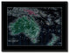 New Zealand Oceania Australia Vivid Map On Canvas With Frame, 28" X 37"