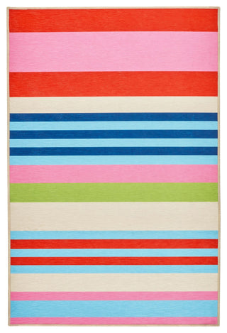 Frances Valentine x Dash & Albert Beach Stripe Multi Washable Rug, 2'6" x 8'