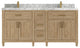 Santa Monica 72 Double Sink Bath Vanity in Whitewashed Teak 2" Carrara Marble