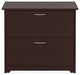 2-Drawer Lateral File Cabinet, Cherry Wood Finish