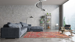 VER04 Vera Red Power Loomed Indoor Area Rug, Red, 2'6" X 9'