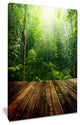 "Green Forest With Ray of Light" Landscape Photo Wall Art, 16"x32"