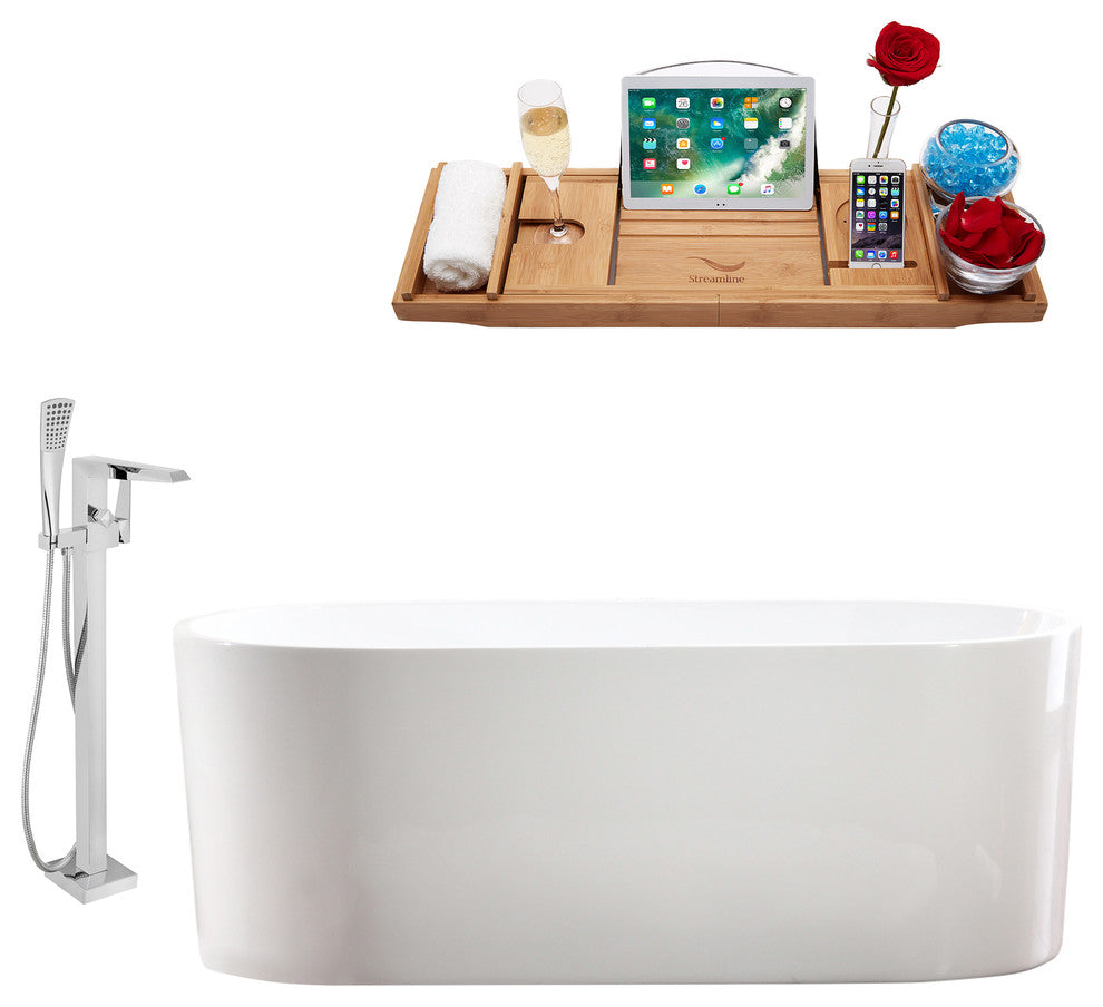 Tub, Faucet and Tray Set Streamline 67" Freestanding MH2000-100