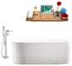 Tub, Faucet and Tray Set Streamline 67" Freestanding MH2000-100