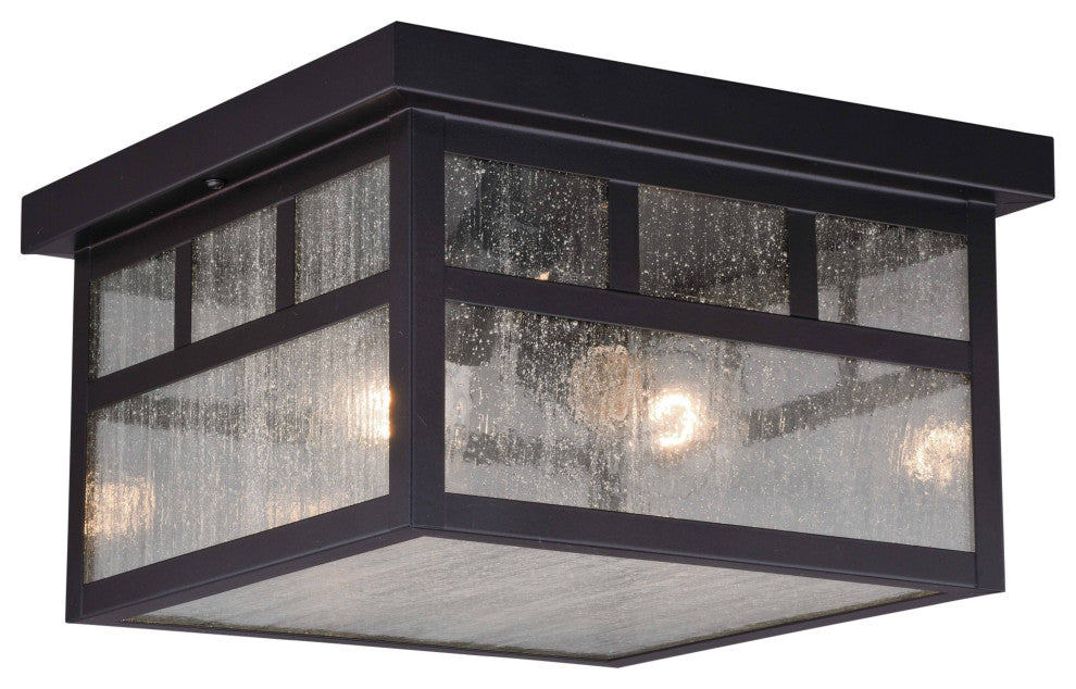 Vaxcel Lighting OF14611 Mission 2 Light Flush Mount Outdoor - Oil Burnished