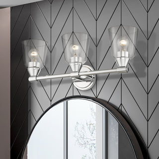 Catania 3-Light Polished Chrome Vanity Sconce