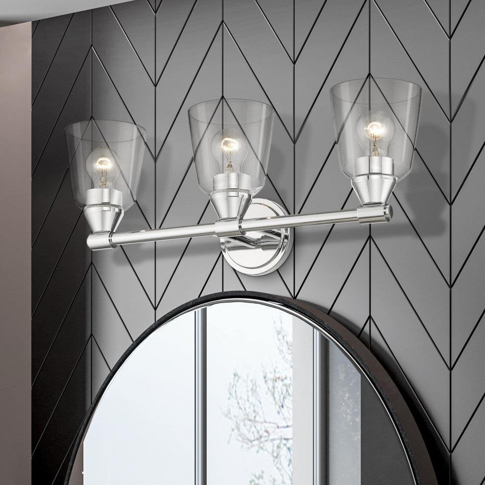 Catania 3-Light Polished Chrome Vanity Sconce