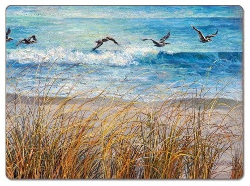 CounterArt Beach Watch Hardboard Placemat, Set of 2
