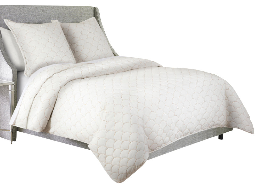 Trabuco 3-Piece King Duvet Set, White
