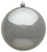Vickerman N592087Dsv 8" Pewter Shiny Ball Ornament
