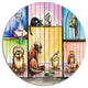 Sad Animals In The Pound, Animal Large Disc Metal Wall Art, 23"