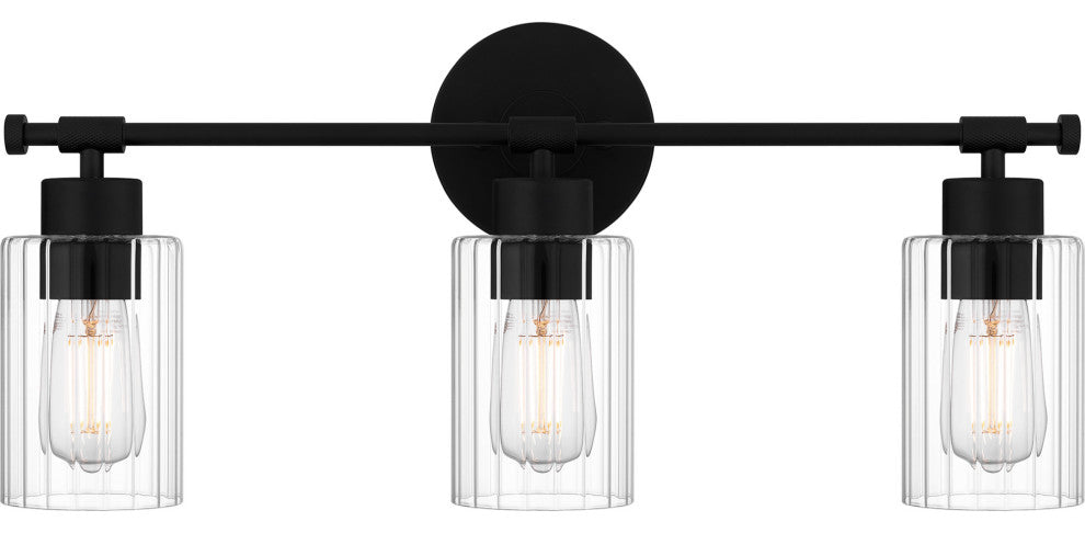 Quoizel CAP8623 Caputo 3 Light 24"W Bathroom Vanity Light - Matte Black