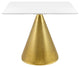 Tupelo 36" Square Dining Table, Gold White