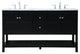 Elegant VF16560DBK 60"Single Bathroom Vanity, Black