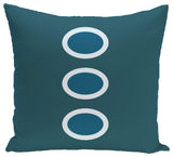 Zen Geometric Print Pillow, Deep Sea, 20"x20"