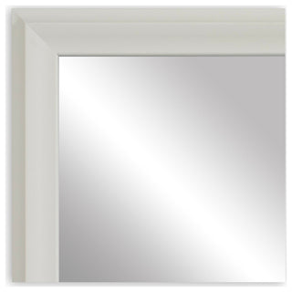 Woodford Framed Wall Mirror, White, 36" X 36"