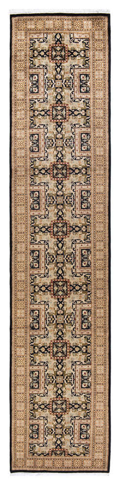 Mogul, One-of-a-Kind Hand-Knotted Area Rug Black, 2' 7" x 12' 3"
