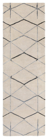 Surya Naya NY-5267 2'6"x8' Rug, Medium Gray/Black/Ivory