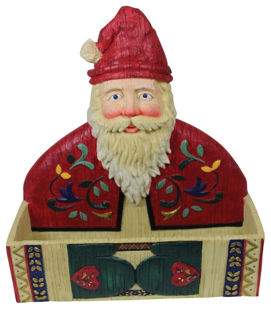 Christmas Greeting Card Holder 11" Santa Red Card Organizer Home DÃ©cor