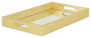 Labai Faux Shagreen, Mirrored Tray, Gold