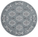 Alessana Banbury Bordered Area Rug, Blue, 6'7"x6'7" Round