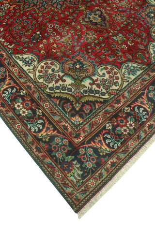 Fine Vintage Distressed Levi Red/Navy Rug, 6'10 x 9'11