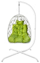 Outdoor Rattan Swing Chair Folding Hanging Egg Chair With Cushion and Pillow