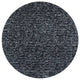 KAS Bliss 1583 Black Heather Shag Area Rug, 8' Round
