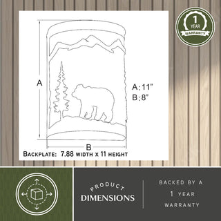 Yosemite 8" Wall Sconce Light, Bear