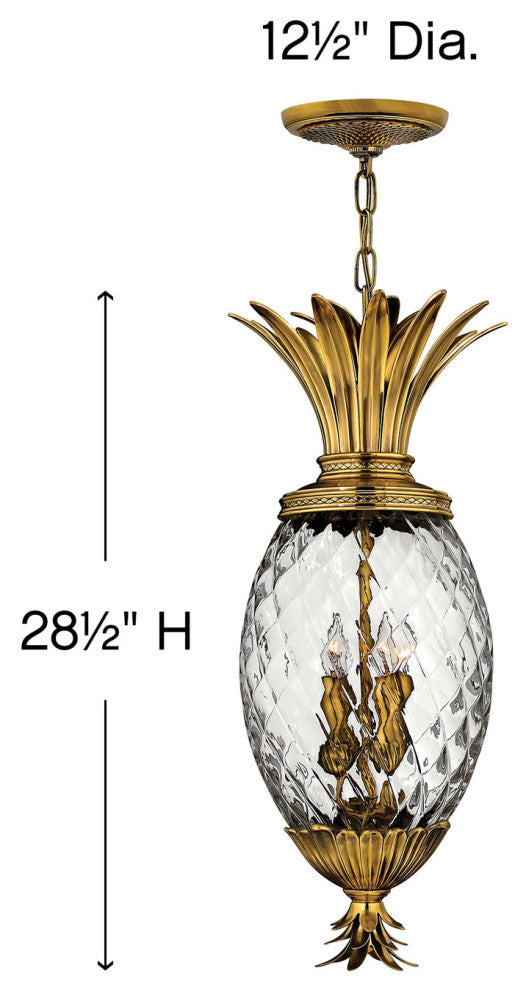 Hinkley Plantation Large Pendant, Burnished Brass
