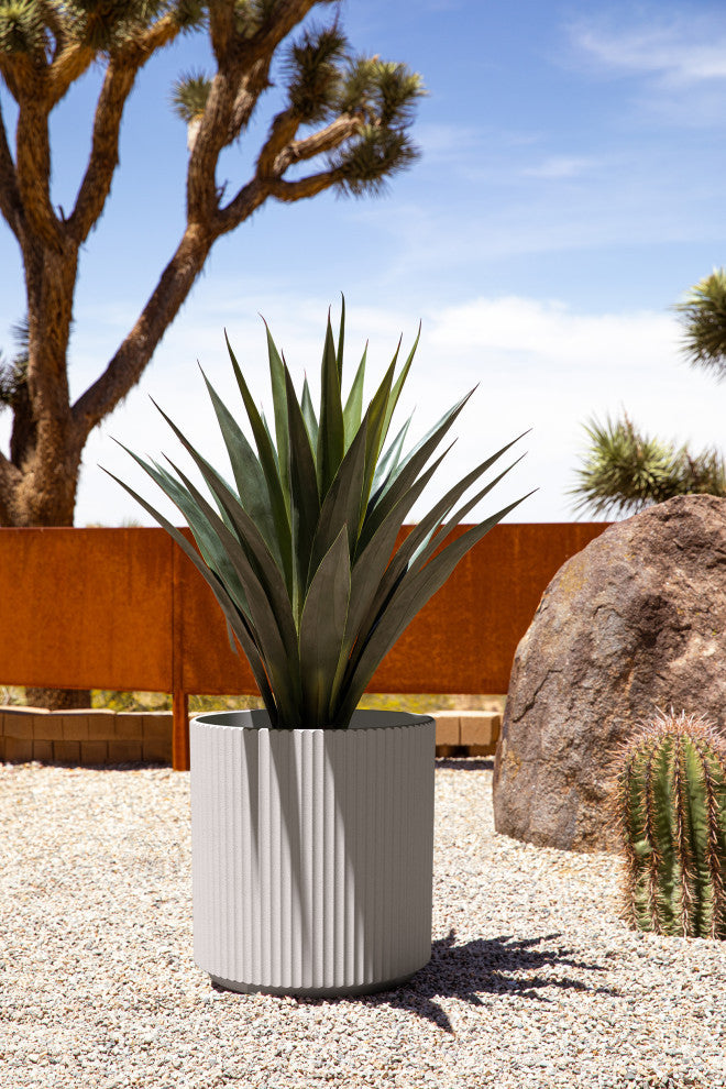 Veradek Demi Series Planter, White, 20", 1 Pack