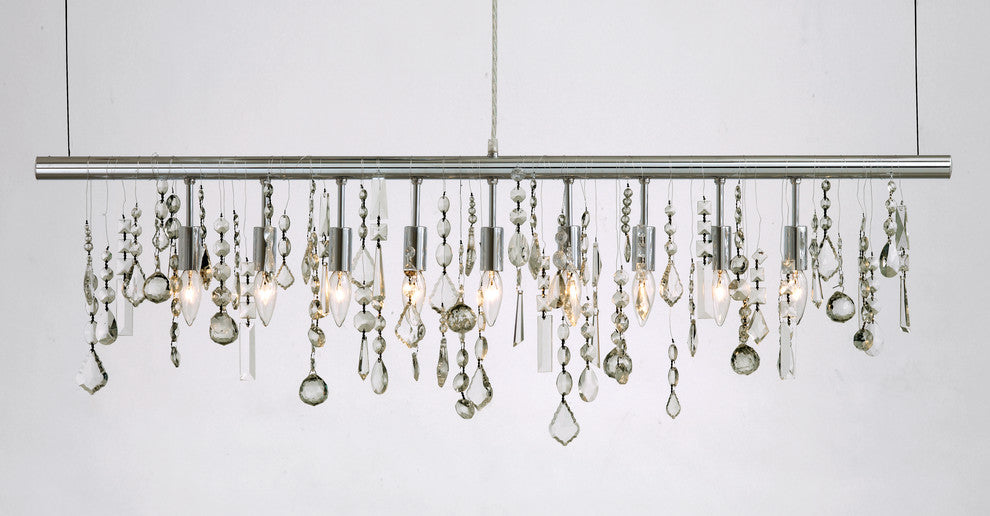 Crystal Linear Chrome Pendant Light
