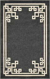 Unique Loom Black Athens Geometric 3'x5' Area Rug