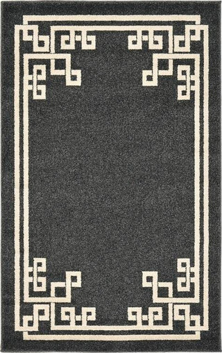Unique Loom Black Athens Geometric 3'x5' Area Rug