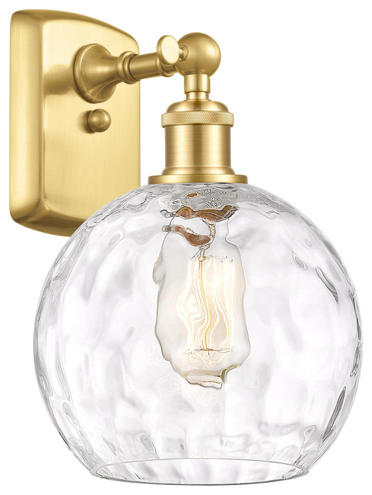 Innovations 516-1W-SG-G1215-8 1-Light Sconce, Satin Gold