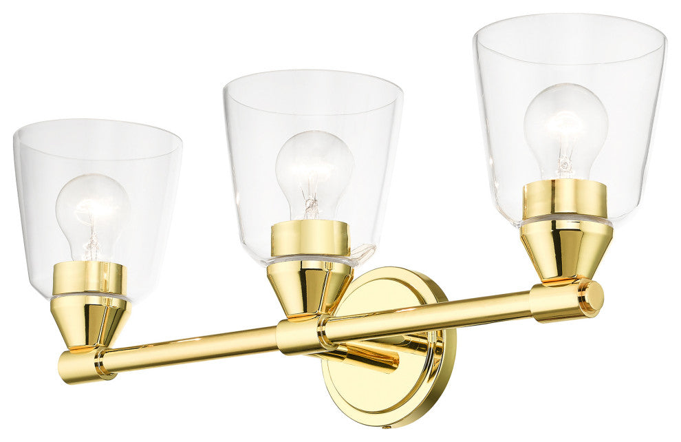 Catania 3-Light Polished Brass Vanity Sconce