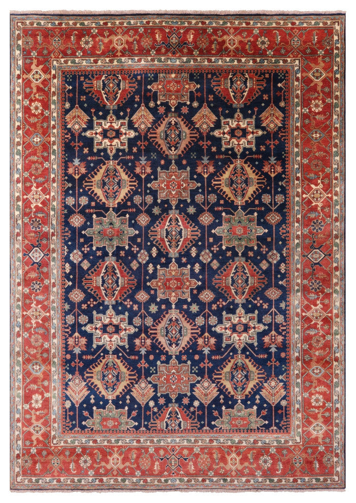 9' 9" X 13' 11" Heriz Serapi Hand-Knotted Wool Rug - Q15994