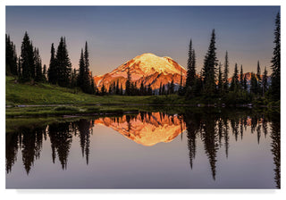 Pierre Leclerc 'Tipsoo Lake Sunrise' Canvas Art, 24"x16"