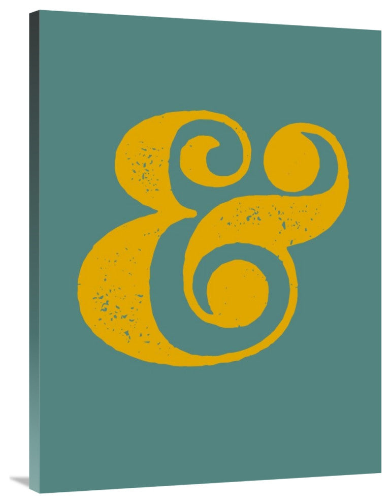 "Ampersand Poster Blue and Yellow" Fine Art Print