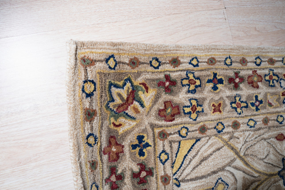 EORC Ivory Hand-Tufted Wool Morris Rug 7'9x9'9