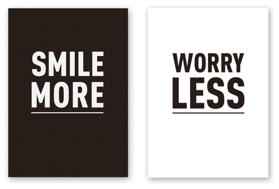 Mod Made "Smile More Worry Less" Canvas Wall Art, 11"x16"