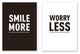 Mod Made "Smile More Worry Less" Canvas Wall Art, 11"x16"
