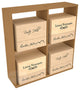 Solid Case Wine Storage Bin, Pine, Oak