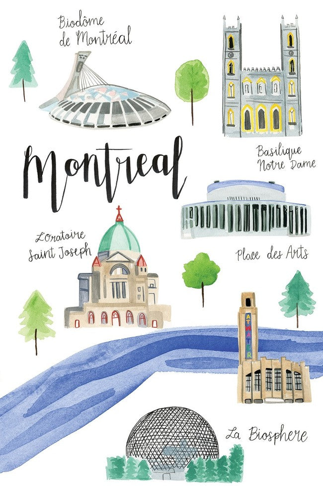 "Montreal Sights" Painting Print on Wrapped Canvas
