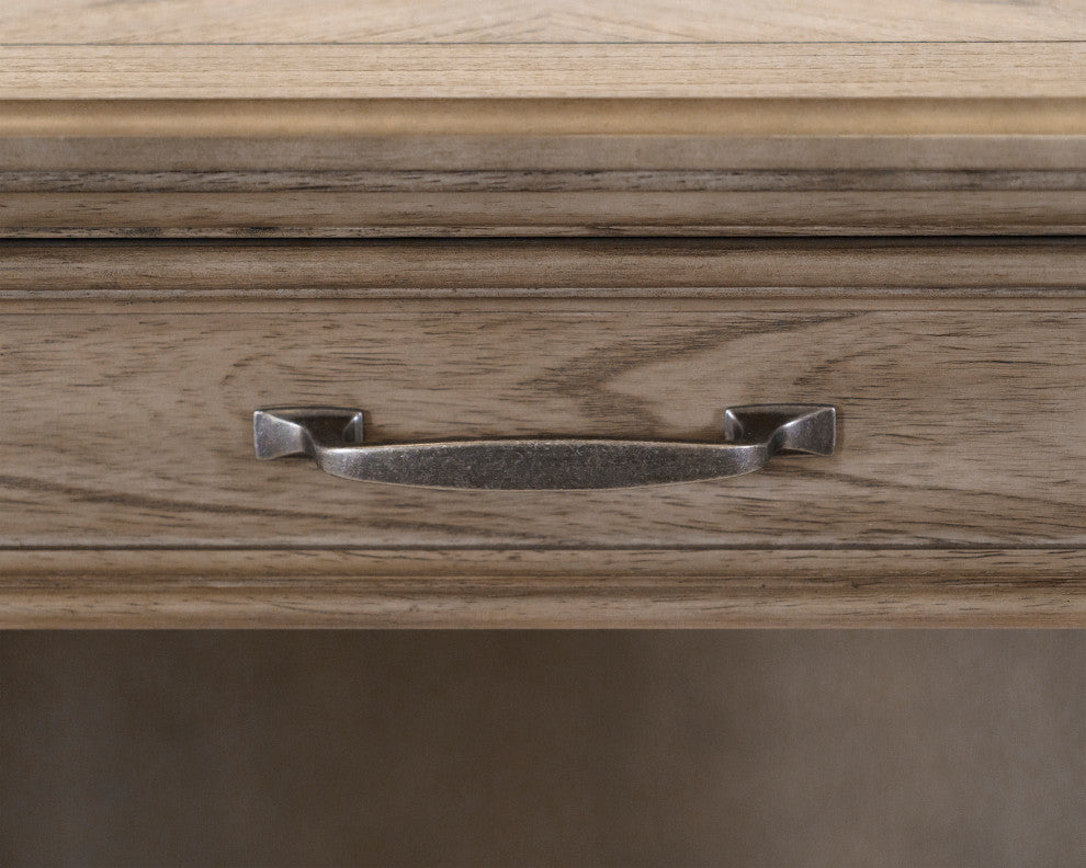 Traditional Credenza Wood Office Desk Writing Table Light Brown