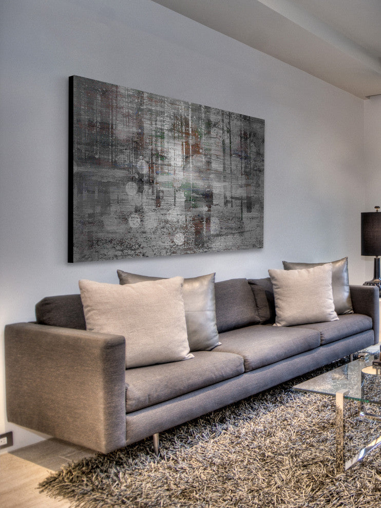 "Winter Tree Lights" Painting Print on Brushed Aluminum, 60"x40"
