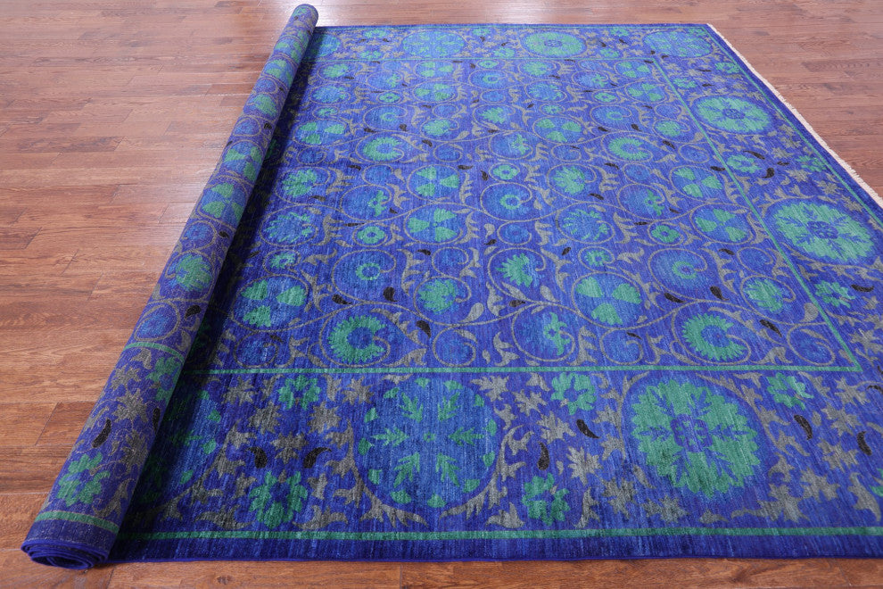 Hand Knotted William Morris Wool Rug 10' 3" X 13' 10" Q9448