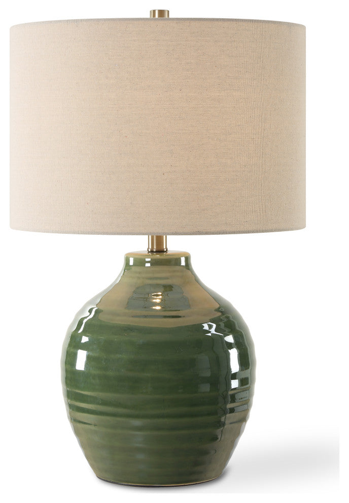 23" Coastal Green Table Lamp