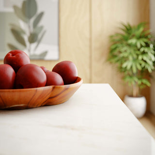 Bare Decor Ezma Solid Teak Decorative Bowl, Hand Made, 15.5" Round